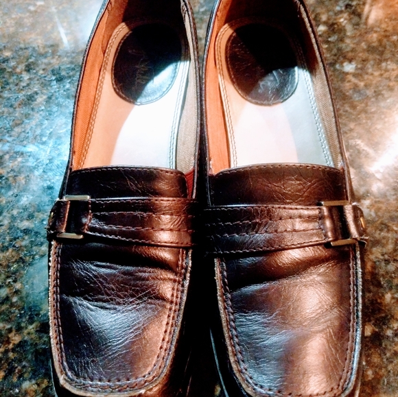 Loafers Life Stride Womens Size 8 10M Shoes Patent Brown Slip-on Shoe Monk Strap - Picture 5 of 16